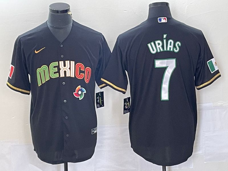 Men 2023 World Cub Mexico #7 Urias Black Nike MLB Jersey style 91829->more jerseys->MLB Jersey